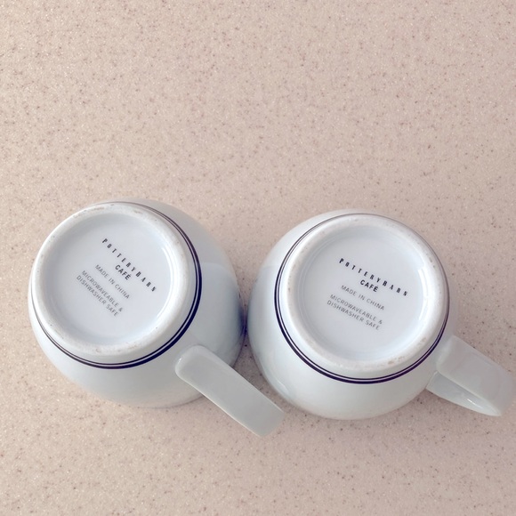 Pottery Barn Set of Two Cafe’ Mugs. New. Never Used. Excellent Condition. - Picture 3 of 5
